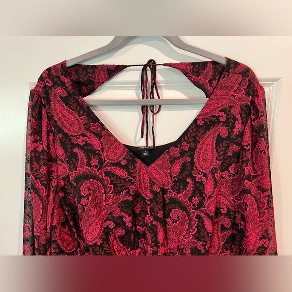 Torrid Paisley Tea Length Open Back A-Line Dress Size 1X (14/16) - Picture 9 of 11